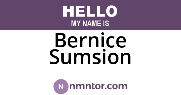 Bernice Sumsion