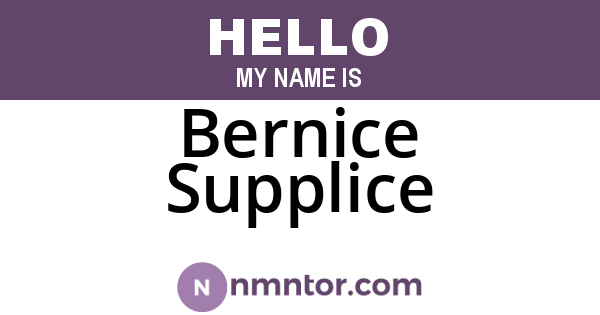 Bernice Supplice