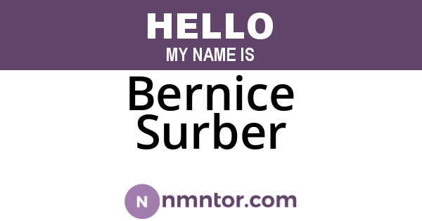 Bernice Surber