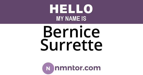 Bernice Surrette