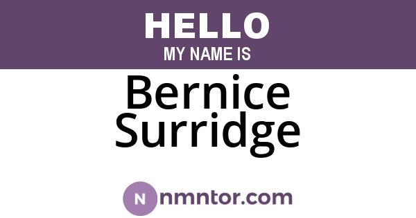 Bernice Surridge