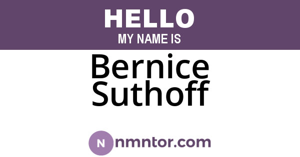 Bernice Suthoff
