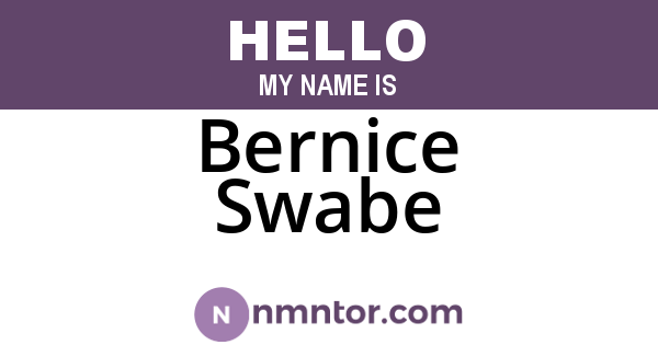 Bernice Swabe