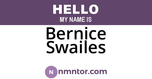 Bernice Swailes