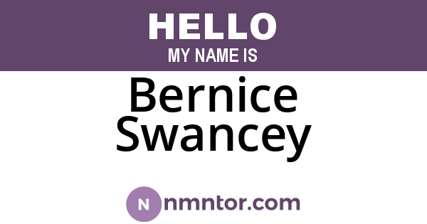 Bernice Swancey