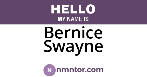 Bernice Swayne