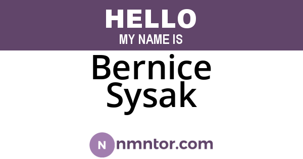 Bernice Sysak