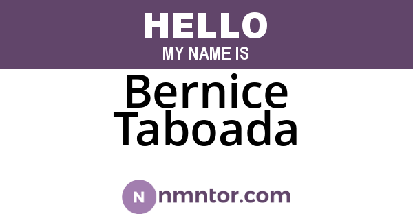Bernice Taboada