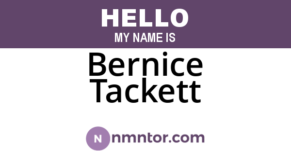 Bernice Tackett