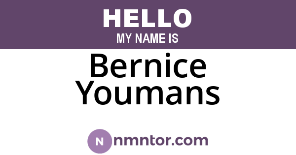 Bernice Youmans