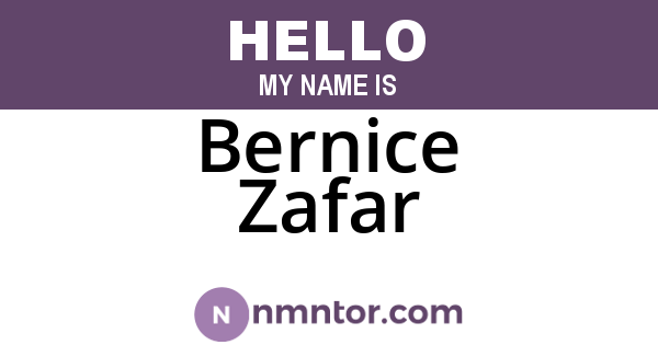 Bernice Zafar