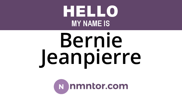 Bernie Jeanpierre