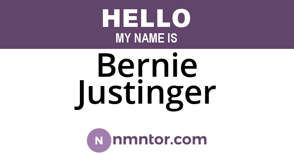 Bernie Justinger