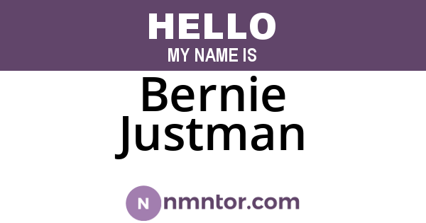Bernie Justman