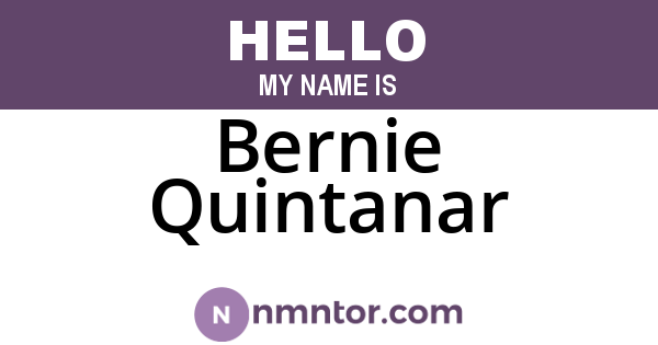 Bernie Quintanar