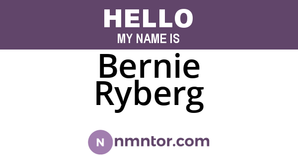 Bernie Ryberg