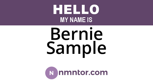 Bernie Sample