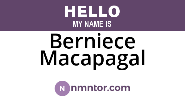 Berniece Macapagal