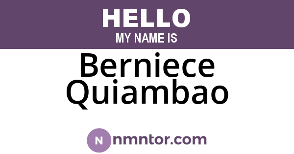 Berniece Quiambao