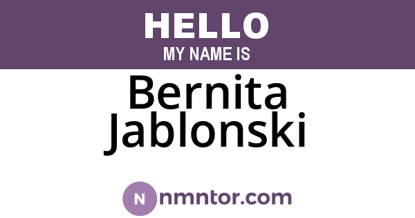 Bernita Jablonski