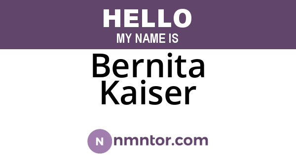 Bernita Kaiser