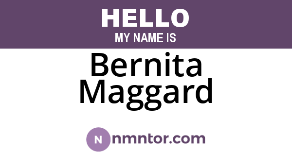 Bernita Maggard