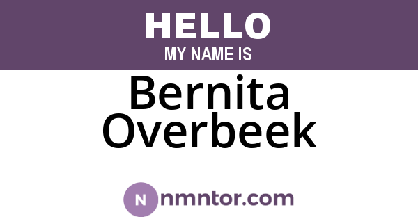 Bernita Overbeek