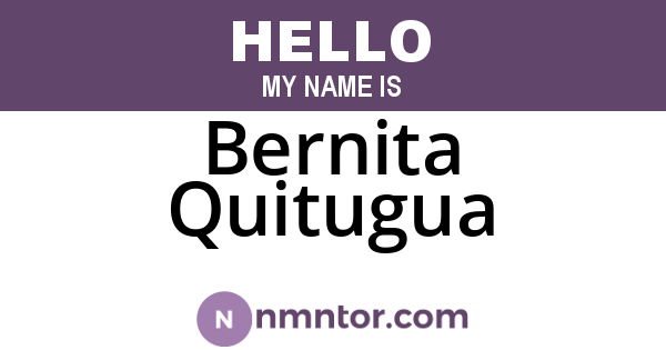 Bernita Quitugua