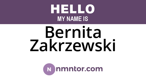 Bernita Zakrzewski