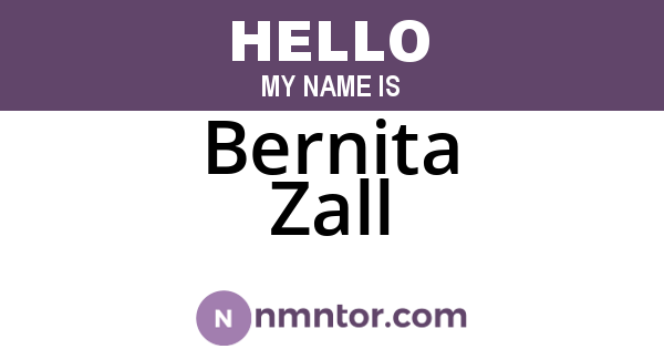 Bernita Zall