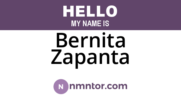 Bernita Zapanta