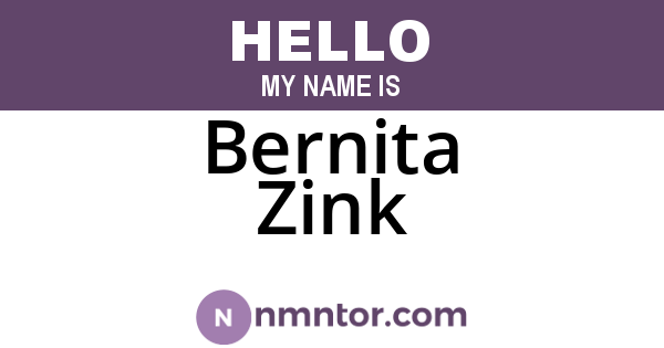 Bernita Zink
