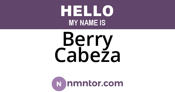 Berry Cabeza