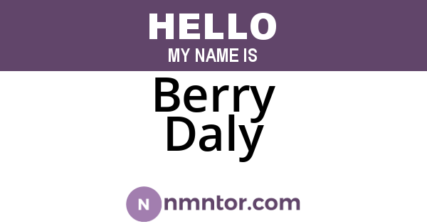 Berry Daly