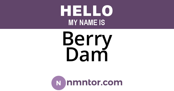 Berry Dam