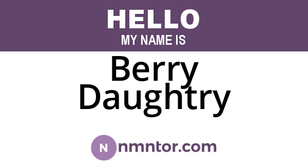 Berry Daughtry