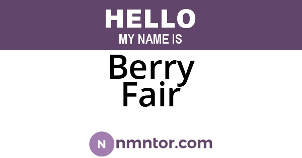 Berry Fair