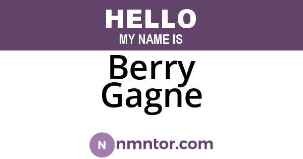 Berry Gagne