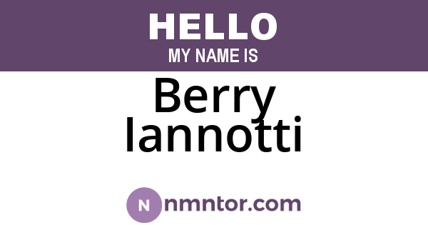 Berry Iannotti