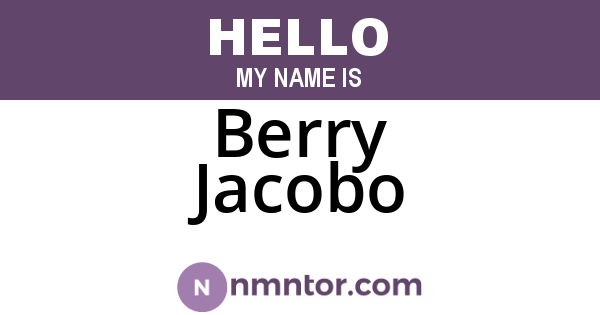 Berry Jacobo