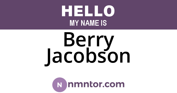 Berry Jacobson
