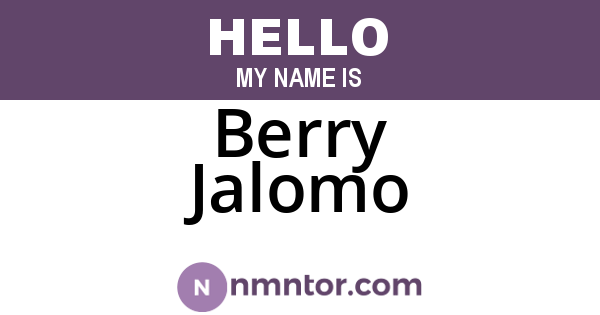 Berry Jalomo