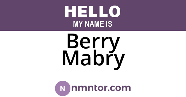 Berry Mabry
