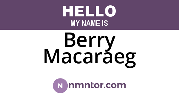 Berry Macaraeg