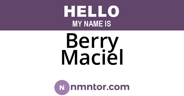 Berry Maciel