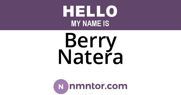Berry Natera