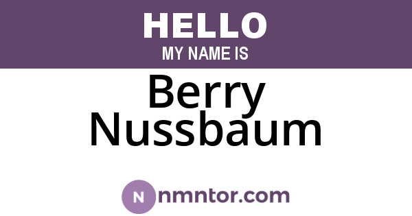 Berry Nussbaum