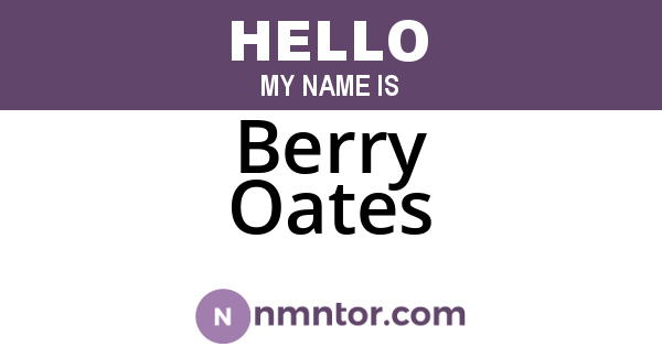Berry Oates