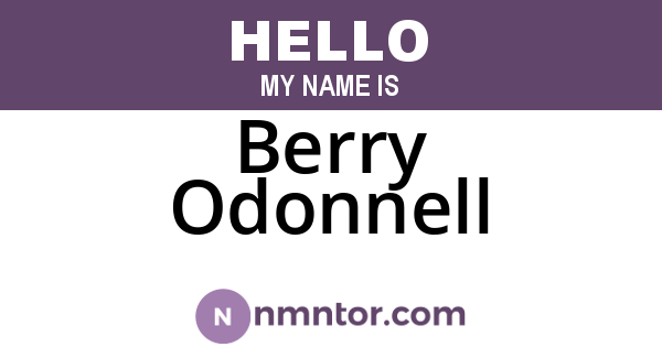 Berry Odonnell