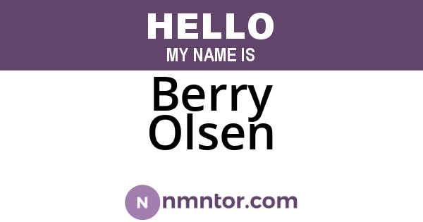 Berry Olsen